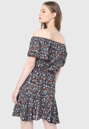 Vestido Azul-Multicolor Paris District