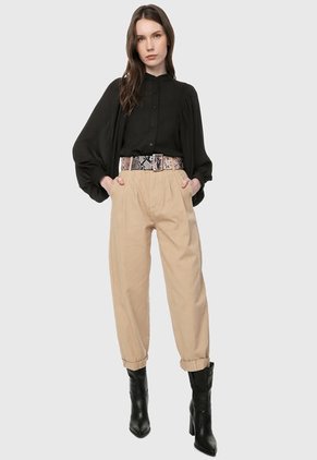 Pantalón Beige-Negro Paris District