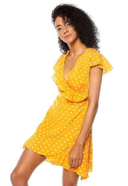 Vestido Mostaza-Blanco Paris District - Compra Ahora | Dafiti Colombia