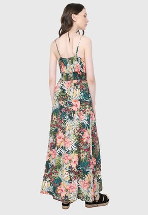 Vestido Verde-Multicolor Paris District