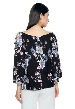 Blusa Negro-Multicolor Paris District