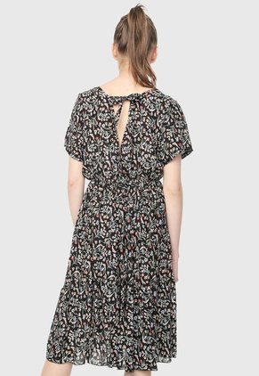 Vestido Negro-Multicolor Paris District