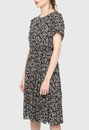 Vestido Negro-Multicolor Paris District