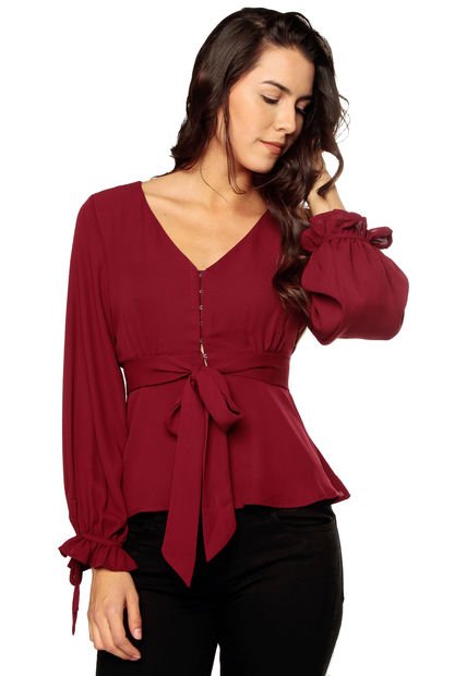 Blusa Borgoña Paris District