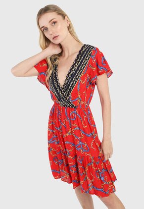 Vestido Rojo-Azul-Amarillo Paris District