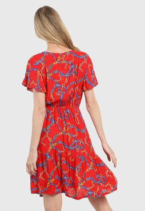 Vestido Rojo-Azul-Amarillo Paris District