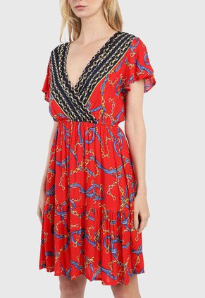 Vestido Rojo-Azul-Amarillo Paris District