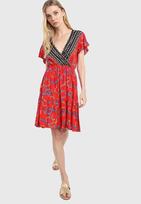 Vestido Rojo-Azul-Amarillo Paris District