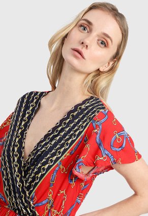 Vestido Rojo-Azul-Amarillo Paris District