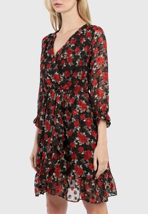 Vestido Negro-Rojo Paris District