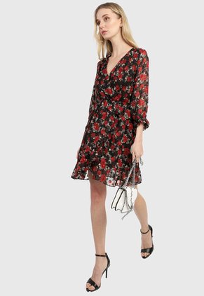 Vestido Negro-Rojo Paris District