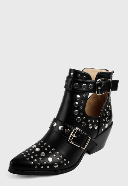 Botín Negro-Plateado Paris District