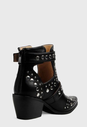 Botín Negro-Plateado Paris District