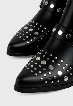 Botín Negro-Plateado Paris District