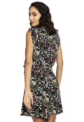 Vestido Negro-Beige Paris District