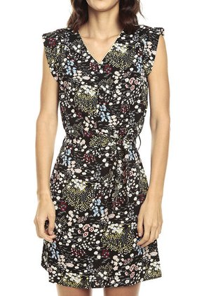 Vestido Negro-Beige Paris District