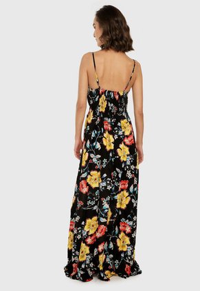 Vestido Negro-Multicolor Paris District