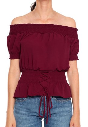 Blusa Borgoña Paris District