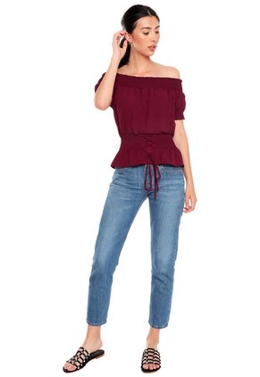 Blusa Borgoña Paris District