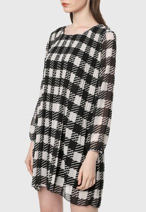 Vestido Negro-Blanco Paris District