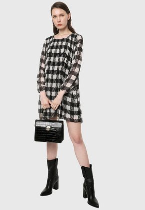 Vestido Negro-Blanco Paris District