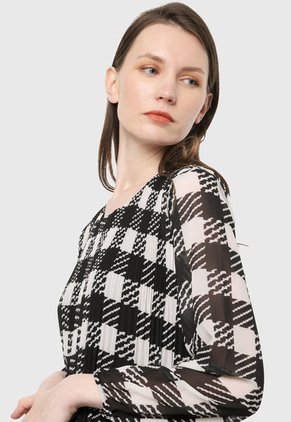 Vestido Negro-Blanco Paris District