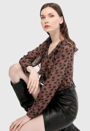 Blusa Café-Negro Paris District