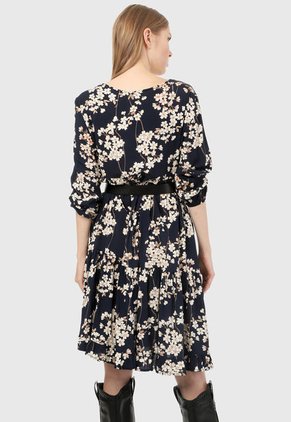 Vestido Negro-Café-Beige Paris District