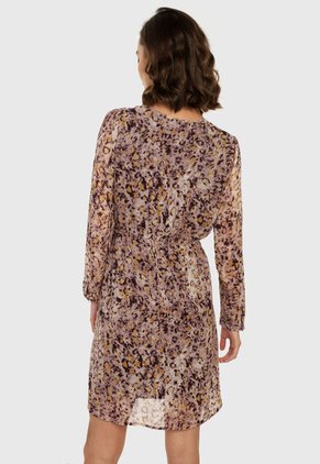 Vestido Morado-Blanco-Amarillo Paris District