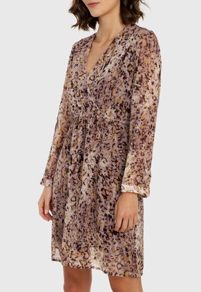 Vestido Morado-Blanco-Amarillo Paris District