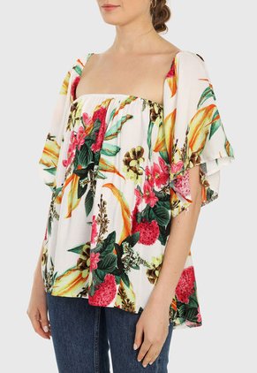 Blusa Blanco-Multicolor Paris District