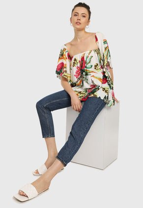 Blusa Blanco-Multicolor Paris District