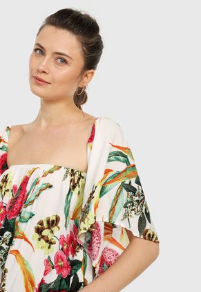 Blusa Blanco-Multicolor Paris District