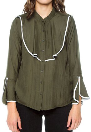 Blusa Verde Pardo-Blanco Paris District