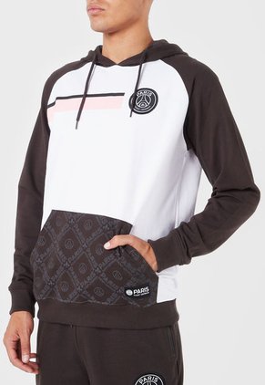Hoodie Blanco-Gris-Rosa París Saint-Germain FC
