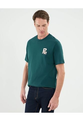 Camiseta Para Hombre Manga Corta Cuello Redondo Color Verde Marca Patprimo #44090924 Patprimo