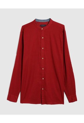 Camisa Para Hombre Manga Larga Sin Bolsillo Color Cereza Marca Patprimo #44012907