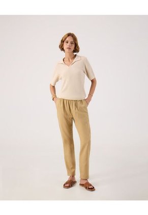 Polo Para Mujer Manga Corta Color Crema Marca Patprimo #30110456