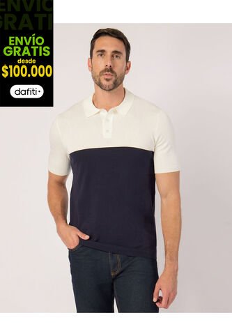 Polo  Para Hombre Cuello Tejido Sin Bolsillo Color Azul Marca Patprimo #44112778 Patprimo