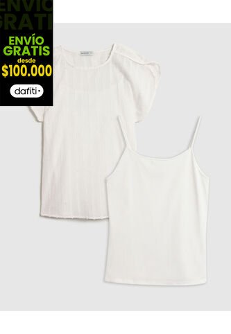 Blusa  Para Mujer Manga Corta Color Blanco Marca Patprimo #30123656 Patprimo