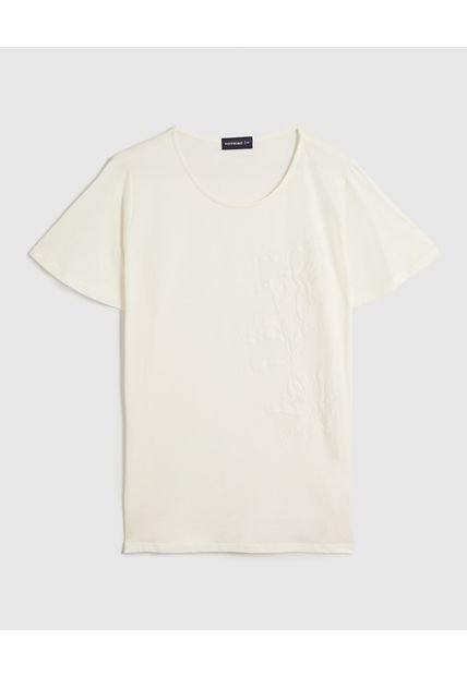 Camiseta Para Mujer Manga Corta Cuello Redondo Color Crema Marca Patprimo #14091429