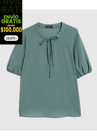 Blusa  Para Mujer Manga Corta Color Verde Marca Patprimo #30123566 Patprimo