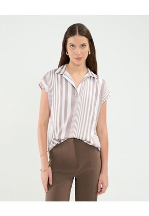 Blusa Para Mujer Manga Corta Color Blanco Marca Patprimo #30123492