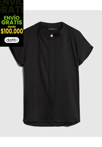 Blusa  Para Mujer Manga Corta Color Negro Marca Patprimo #30123646 Patprimo