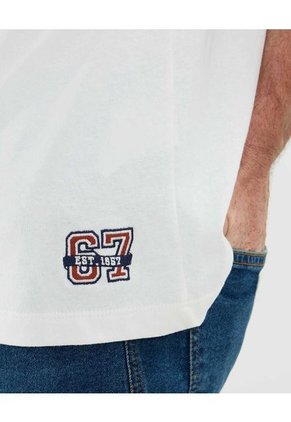 Camiseta Para Hombre Manga Corta Cuello Redondo Color Blanco Marca Patprimo #44090924