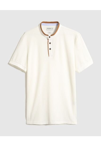 Polo Para Hombre Cuello Mao Sin Bolsillo Color Crema Marca Patprimo #44112738