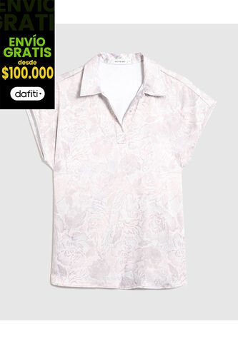 Blusa  Para Mujer Manga Corta Color Gris Marca Patprimo #30123570 Patprimo