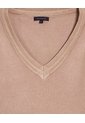 Saco Tejido Cuello En V   Para Mujer Beige Patprimo de Patprimo