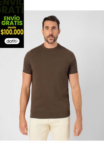 Camiseta  Para Hombre Manga Corta Cuello Redondo Color Verde Marca Patprimo #44090956 Patprimo