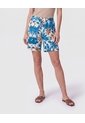 Bermuda Con Cintura Elástica   Para Mujer Azul Patprimo de Patprimo